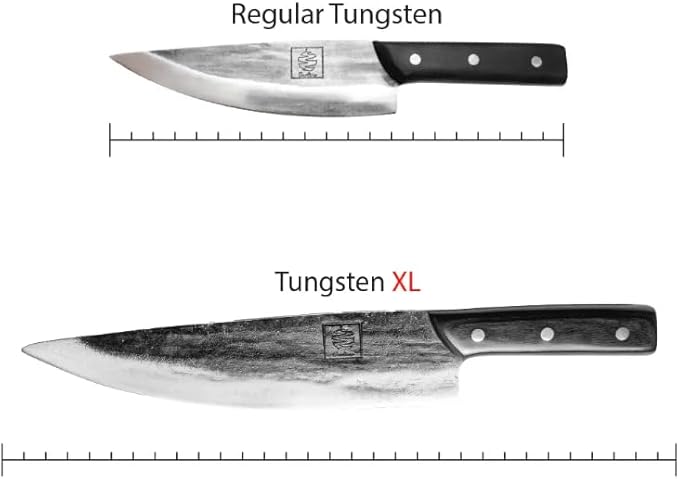 COOLINA Tungsten XL Chef Knife, Kitchen Utility Knife for Cutting, Chopping Meat, Vegetables 9-inch Blade, German Tungsten Steel
