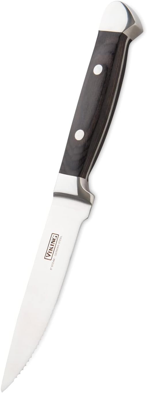 Viking 6-Piece Steak Knife Set With Box | Black