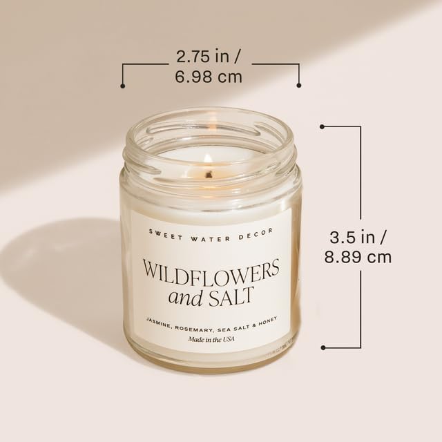 Sweet Water Decor Pumpkin Spice Candle, Autumn Scented Notes of Pumpkin, Cloves, & Buttercream, 40+ Hour Burn Time, Non-Toxic Soy Wax Blend, Poured in the USA, Cotton Wick, 9oz Glass Jar with Gold Lid