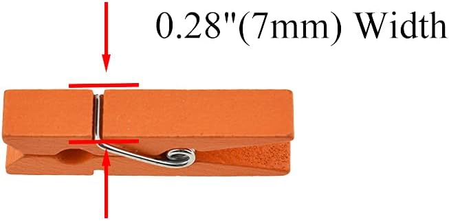 HAHIYO Colorful Wooden Clothes Pins Clothespins Small Do NOT Fall Apart 1.38 inches Length 50 Pack Sturdy Strong Springs No Rust No Discoloration for Laundry Bathroom Diy Craft photos Food Opened Bags