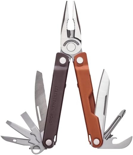 LEATHERMAN, Bond, 14-in-1 Lightweight Multi-tool for Camping, Hiking & Everyday Carry (EDC), Made in USA, Burnt Sienna