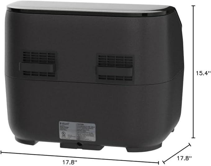 Instant Pot Vortex Plus XL 8QT ClearCook Air Fryer, Clear Windows, Custom Programming, 8-in-1 Functions that Crisps, Broils, Roasts, Dehydrates, Bakes, Reheats, from the Makers of Instant Pot, Black