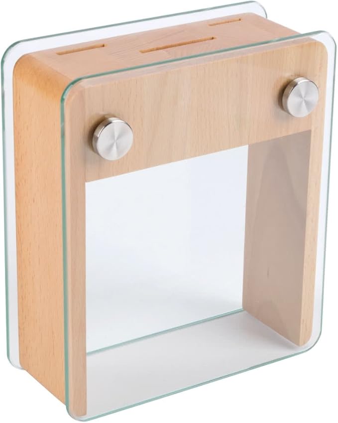 Mercer Culinary M20050 Genesis 6-Piece Wood / Glass Knife Block Set