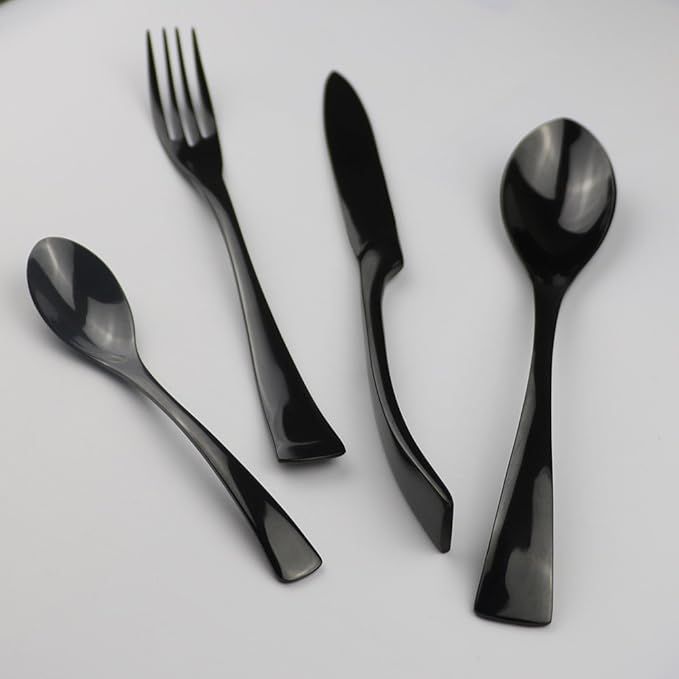 Luxury 4-Piece 18/10 Stainless Steel Flatware Set, Mirror Polishing Silver