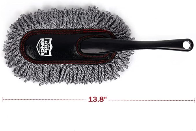 Car Cleaning Supplies,Car Duster Exterior Scratch Free,with Wax Cotton Hair, Dust Brush with Extendable Telescoping Handle to Remove Dust Pollen,Duster for RV,Truck,and Motorcycle