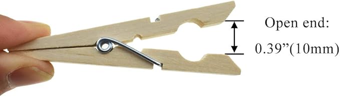 HAHIYO Wooden Clothes Pins Clothespins Large Do NOT Fall Apart 2.87 inches Length 24 Pack Sturdy Strong Springs No Rust No Discoloration for Laundry Bathroom DIY Craft Photos Food Opened Bags