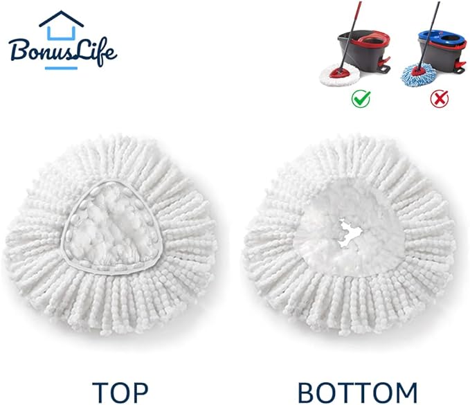 BonusLife Refill for O-Ceda EasyWrin Spin Mop Head 1-Tank System Only, 6 Refills