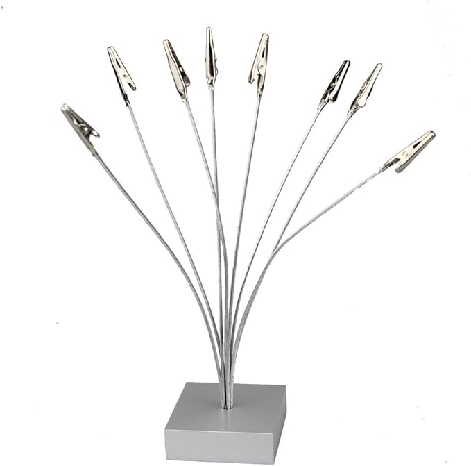 1 Piece Desktop Photo Holder, with 8 Metal ClipsPicture HolderCard Holder Holder for Sticky NotesPost-it NotesPhotosChristmasWeddingCard Displays