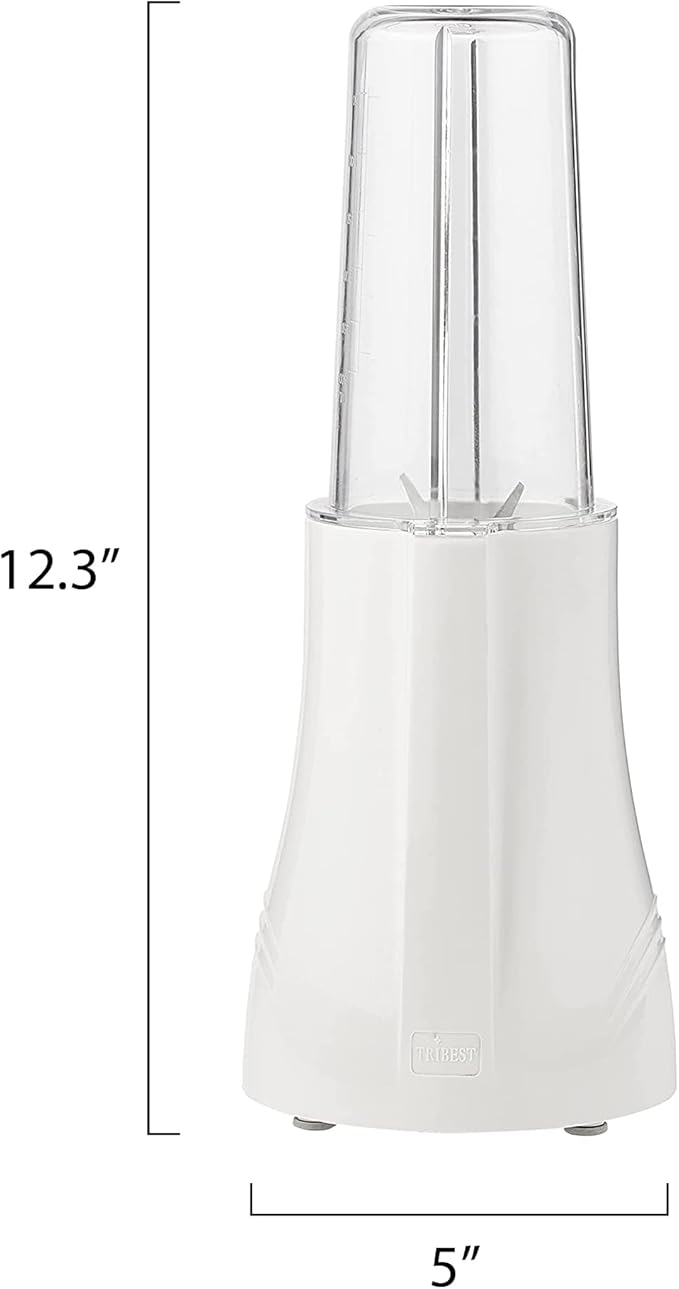 Tribest PB-350 Personal Blender for Shakes and Smoothies with Portable Blender Cups, White, Large