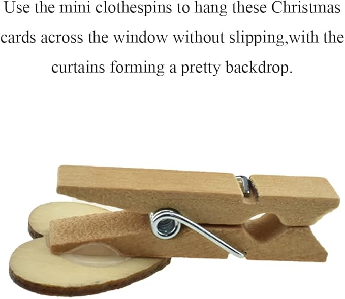 HAHIYO Colorful Painted Mini Wooden Clothespin Clip with Hearts Photo Paper Holders 1.38inch Tight Clamp Not Fray Rope Post Notices Handy Read for Hanging Postcard Wedding 50PCS