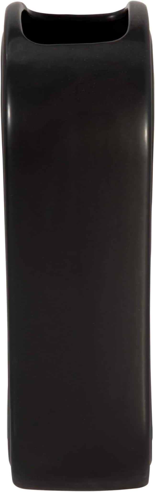 Sagebrook Home Boho Ceramic Stoneware Vase - Modern Decorative Flower Vase for Home, Office, Bedroom & Living Room - Stylish Textured Design - 11" Black