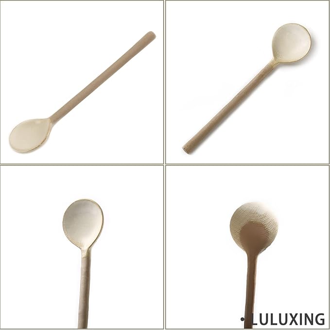 Ceramic Small Coffee Spoon Retro Small Porcelain Spoon Mini Teaspoons For Coffee Sugar Dessert Cute Tableware Pack of 3