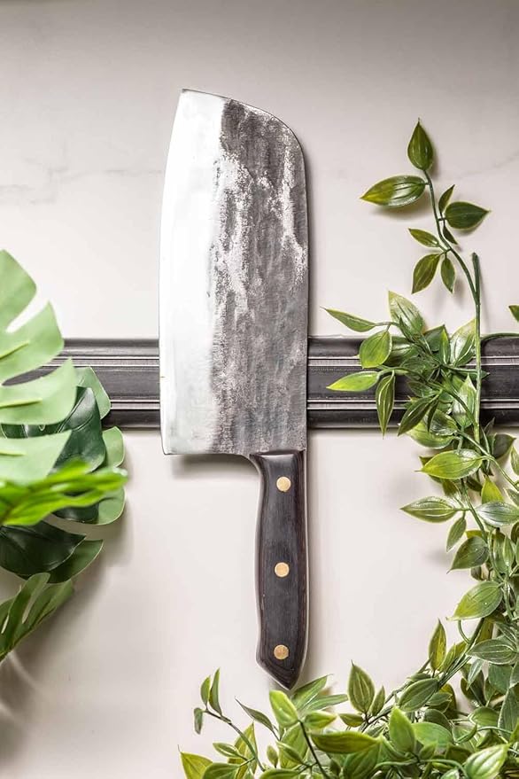 COOLINA Kapeni Butcher Knife, Handmade Forged Multipurpose Meat Cleaver Knife for Kitchen, Home and Outdoor Cooking, Rugged Blade