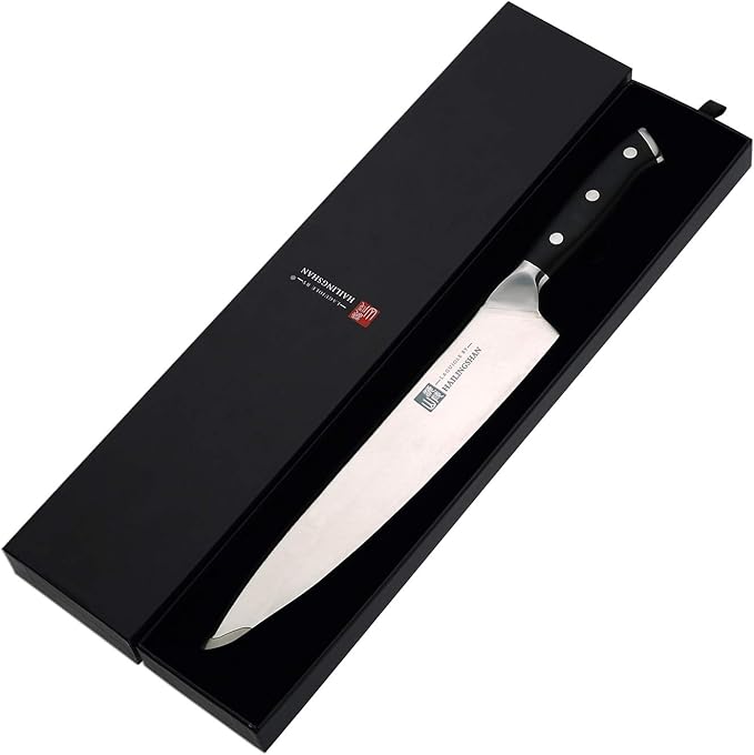 Qin Dynasty Series Chef Knife Pro Kitchen Knife 9.6 Inch Chef's knife High Carbon German Stainless Steel Sharp paring knife with Ergonomic Handle