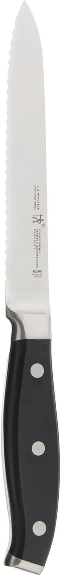 HENCKELS Forged Premio 13-Pc Knife Block set, Chef Knife, Paring Knife, Utility Knife, Light Brown, Stainless Steel