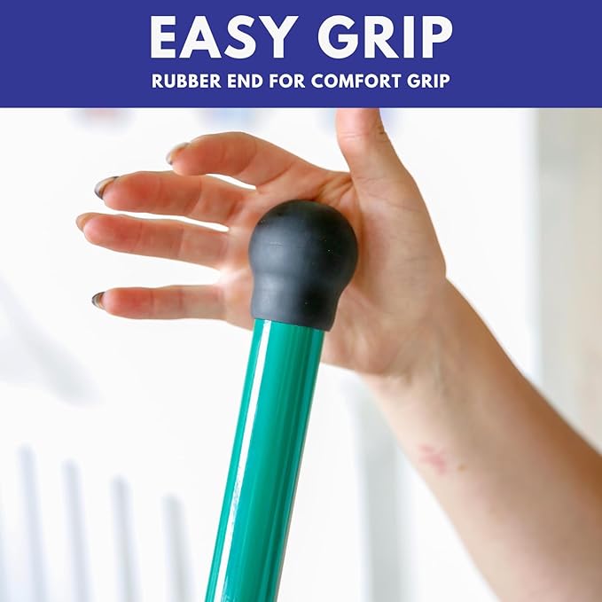 Don Aslett's 12" Mop with 2 Reusable Microfiber Pads | Bathroom or Kitchen | 360° Rotating Head | Machine Washable | Extending Pole