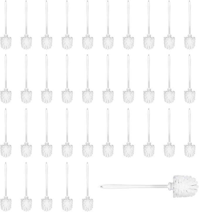 35pcs Toilet Brushes Pack Toilet Brush Only Long Toilet Brush Heavy Duty Toilet Brush Commercial Toilet Brush Long Handled Toilet Brush Toilet Brush Without Holder Disposable Toilet Brush Set