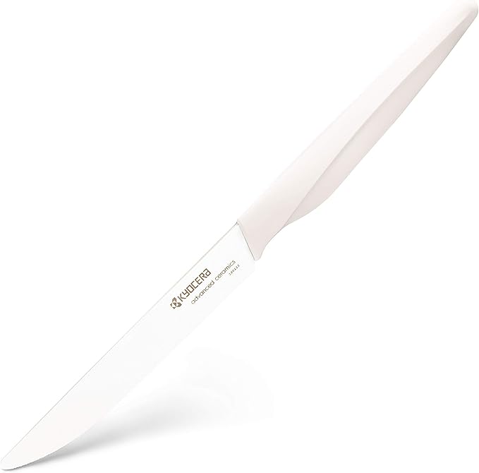 Kyocera 4-piece Ceramic Steak Knife Set, 4.5" White