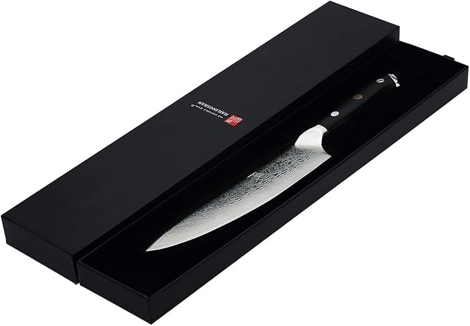 Qin Dynasty Series Chef Knife Pro Kitchen Knife 8 Inch Chef's knife High Carbon Damascus Steel Sharp paring knife with Ergonomic Handle