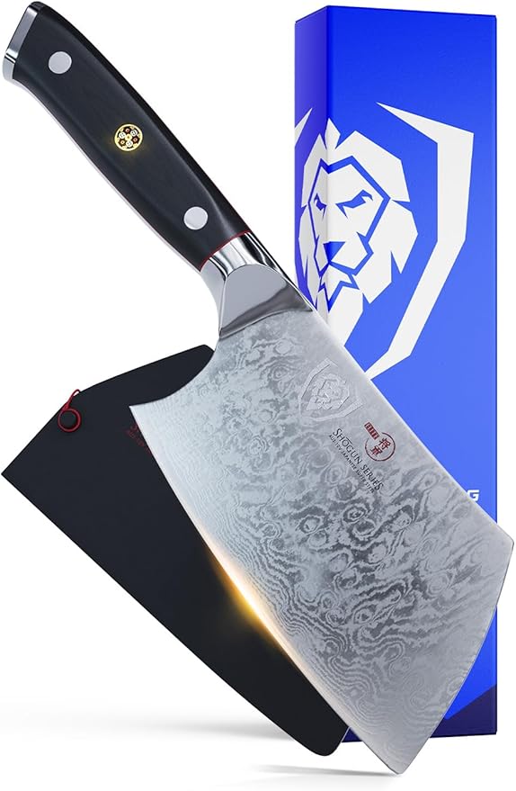 Dalstrong Meat Cleaver Knife-4.5"-Shogun Series ELITE - Razor Sharp - Japanese Steel - Black Handle - Heavy Duty Gift Knife Professional - Vacuum Heat Treated - w/Sheath