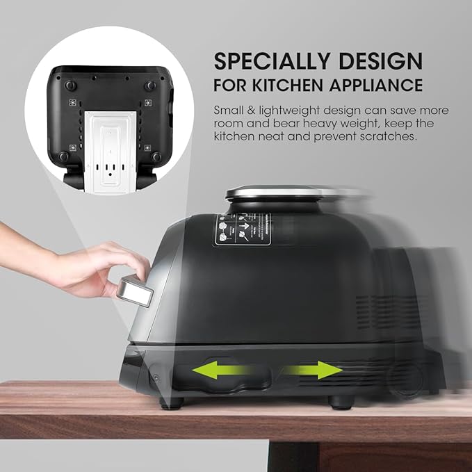Aieve Black Appliance Slider, 16 Pcs Self Adhesive Appliances Sliders Countertop Caster Wheels, Kitchen Essentials Organization Home Must Have Gadgets