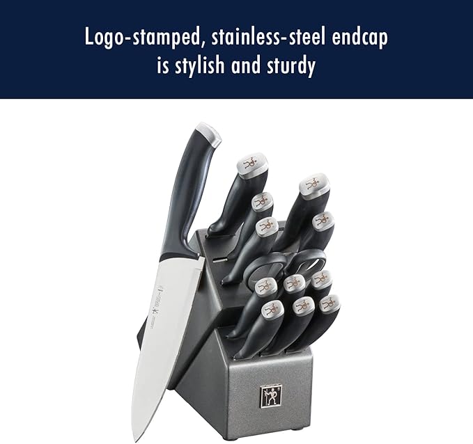 Silvercap 14 Piece Knife Block Set, Black