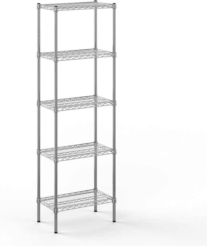 14" Deep x 24" Wide x 74" Height Wire Shelving Kit | 5-Tier | NSF Commercial Storage Rack Unit