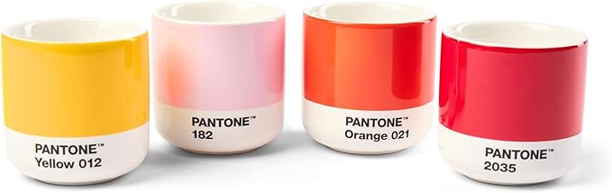 Copenhagen Design Pantone Macchiato Cup - Coffee, Latte, Macchiato Mug - 3.34oz/100ml, Yellow 012