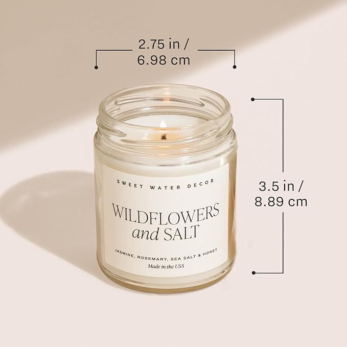 Sweet Water Decor Fall Candle - Apple, Cinnamon & Orange Scented Candles for Home - Long Lasting Candles 40 Hour Burn Time Soy Candle Wax - Perfect Candle Gift for Autumn - 9oz Patterned Jar Candles