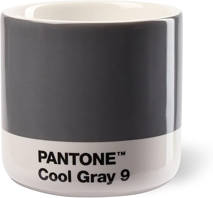 Copenhagen Design Pantone Macchiato Cup - Coffee, Latte, Macchiato Mug - 3.34oz/100ml, Cool Grey 9