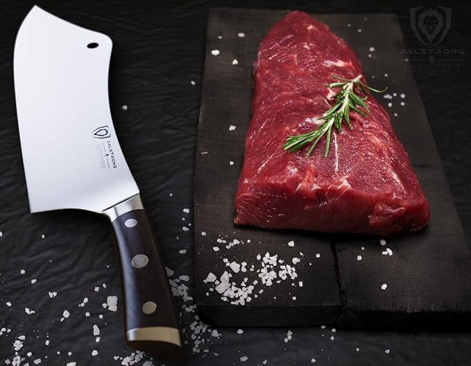 Dalstrong Chef & Cleaver Hybrid Knife - 12 inch Extra-Large - The Crixus - Gladiator Series Elite - HC German Steel - G10 Handle - Heavy Duty - w/Sheath - NSF Certified