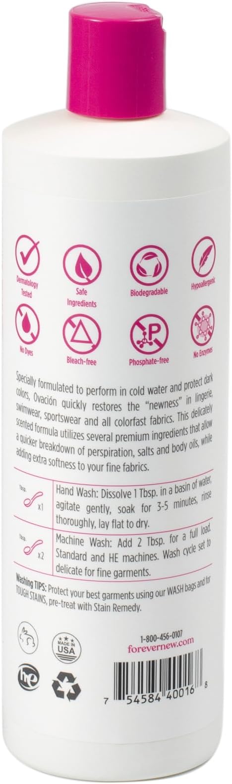 Ovacion by FOREVER NEW (2 pk) Liquid Laundry Detergent - Natural Fabric Care Wash - Scented, 16 Fl Oz Each