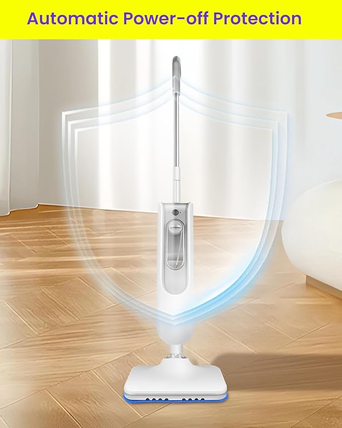 Steam Mop for Floor Cleaning, Effortless Ergonomic Design Floor Steamer for Hardwood and Tile, Adjustable Steam Modes, 1500W High Power, 16.4ft Cord, 400Ml XL Tank, 2 Washable Pad