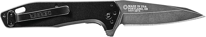 Gerber Gear Fastball - Slim, Lightweight Folding Knife with Lock Release - Pocket Knife with 3-Position Clip - EDC Gear - 3" - Made in USA - Black