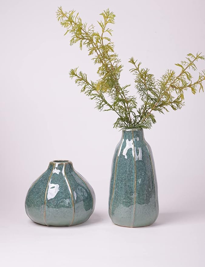 HAUCOZE Ceramic Decorative Vase Modern Decor Statue Table Centerpiece Sculpture Gifts 6.3inch