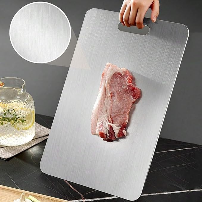 Titanium Cutting Boards for Kitchen, Cutting Board Double Sided Food Grade, 100% Pure Titanium and Wheat Straw PP, Dishwasher Safe & Easy to Clean (12 x 9 inch)