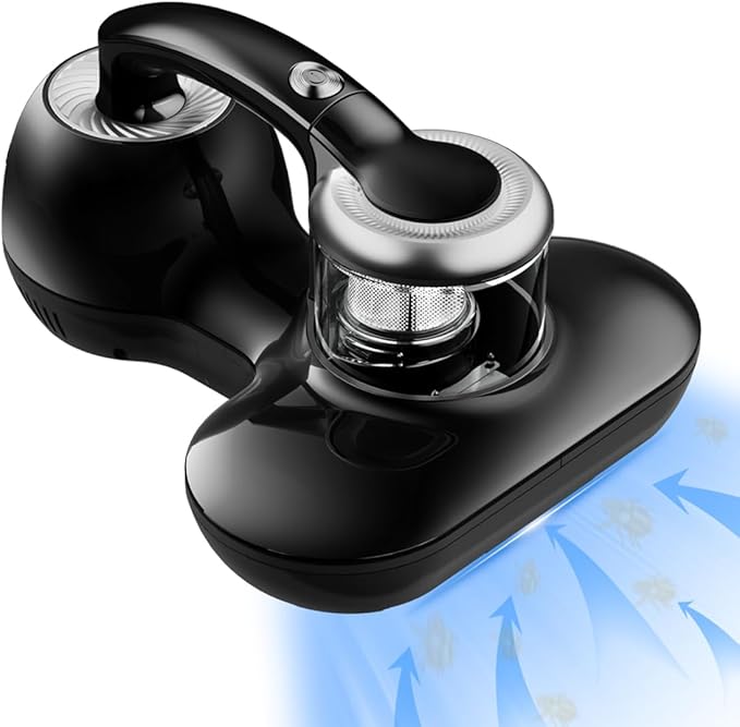 Mattress Vacuum Cleaner, Handheld UV Bed Vacuum Cleaner 16KPa & 12800 Vibrations Per/Min Upgraded Effectively Clean Up Bed, Pillows, Cloth Sofas, Carpets and Ther Fabric Surfaces