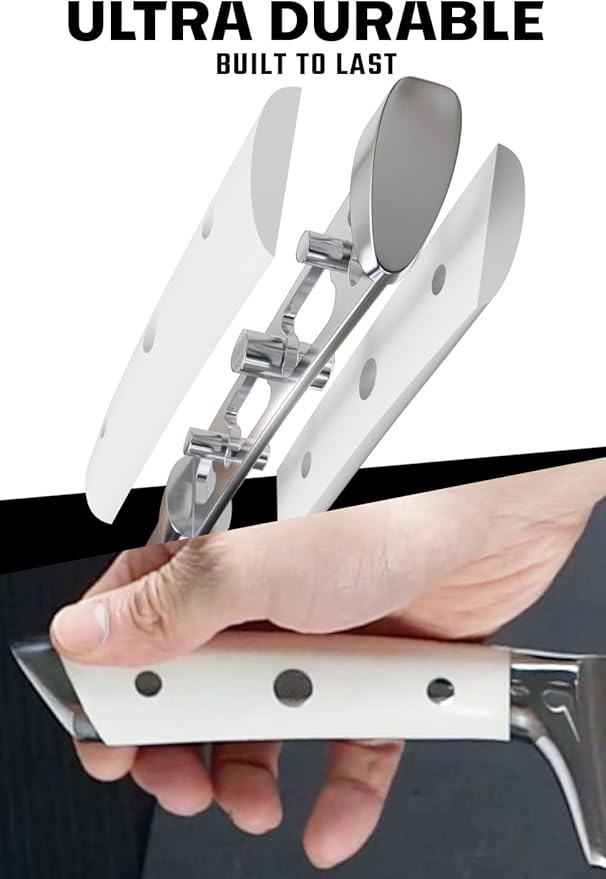 DALSTRONG Chef Knife - 8 inch Blade - Gladiator Series - Forged High Carbon German Steel - Razor Sharp Kitchen Knife - Professional Full Tang Knives - Glacial White Handle ABS - Sheath - NSF Certified