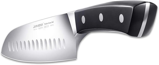 JARVISTAR Professional 7 Inch Chef's Santoku Knife, Ultra Sharp Vegetable Kitchen knife German Forged Steel, All-Purpose Nonstick Blade for Home Cooking Cutting Food