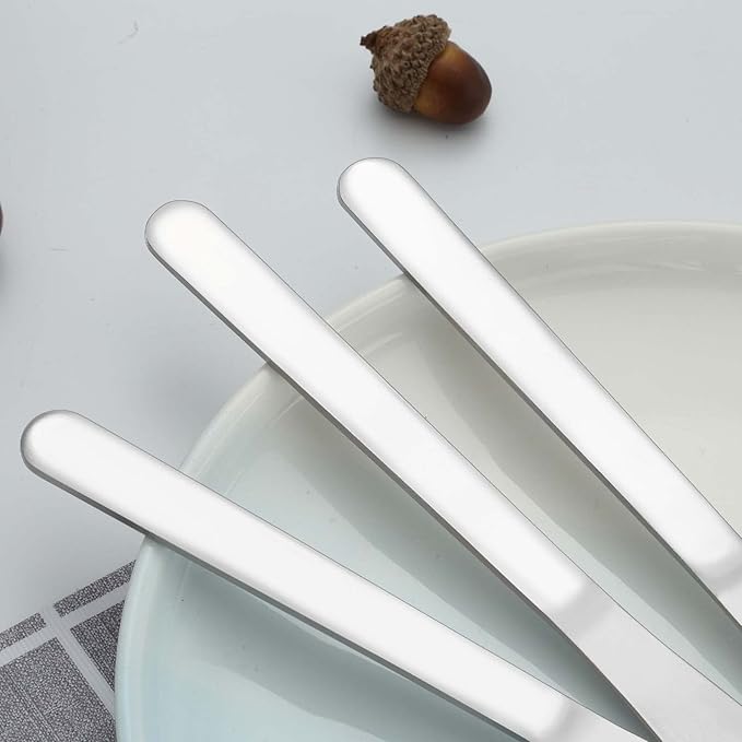 24 Pieces Dinner Knives Set, 8.1" Inches Table Knives Set, Durable Butter Knife, Food Grade Stainless Steel Dinner Knife, Cost-effective Silverware Set - Mirror Polished, Dishwasher Safe