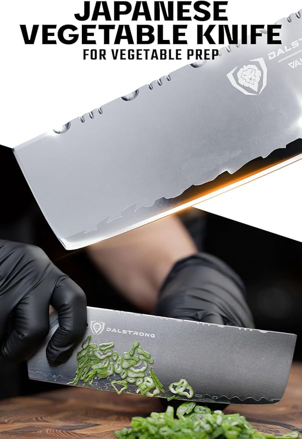 Dalstrong Nakiri Knife - 7 inch - Valhalla Series - 9CR18MOV High Carbon Steel - Vegetable Kitchen Knife - Celestial Resin & Wood Handle - Razor Sharp Asian Knife Gift- w/Sheath