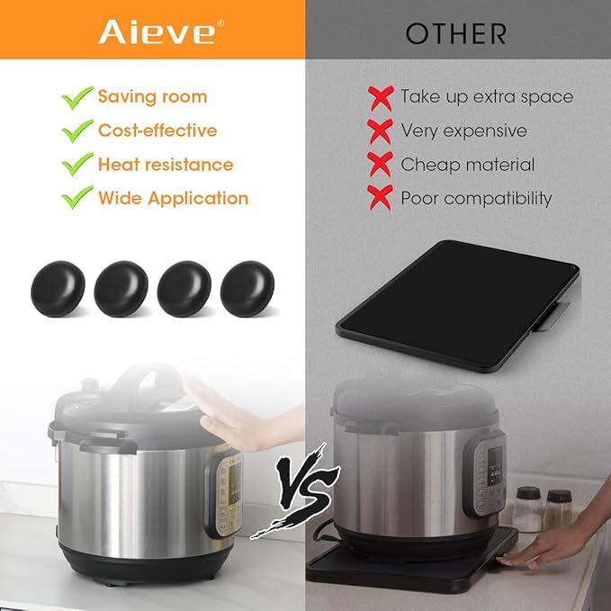 Aieve Black Appliance Slider, 16 Pcs Self Adhesive Appliances Sliders Countertop Caster Wheels, Kitchen Essentials Organization Home Must Have Gadgets