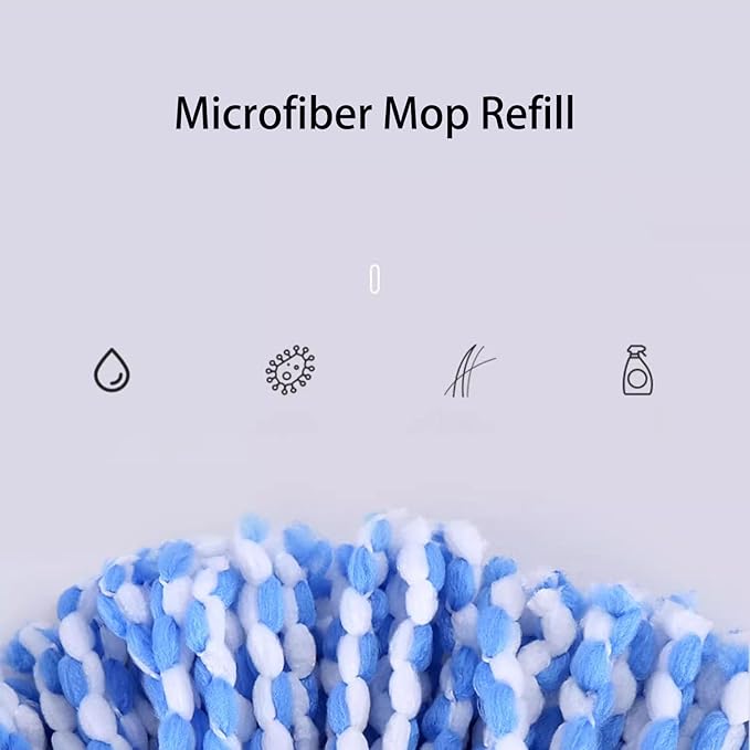 6 Pack Spin Mop Refill Pads Compatible with SIMPLI-Magic 79349 79117 979193 79229 Spin Mop Cleaning System, Part No.79161