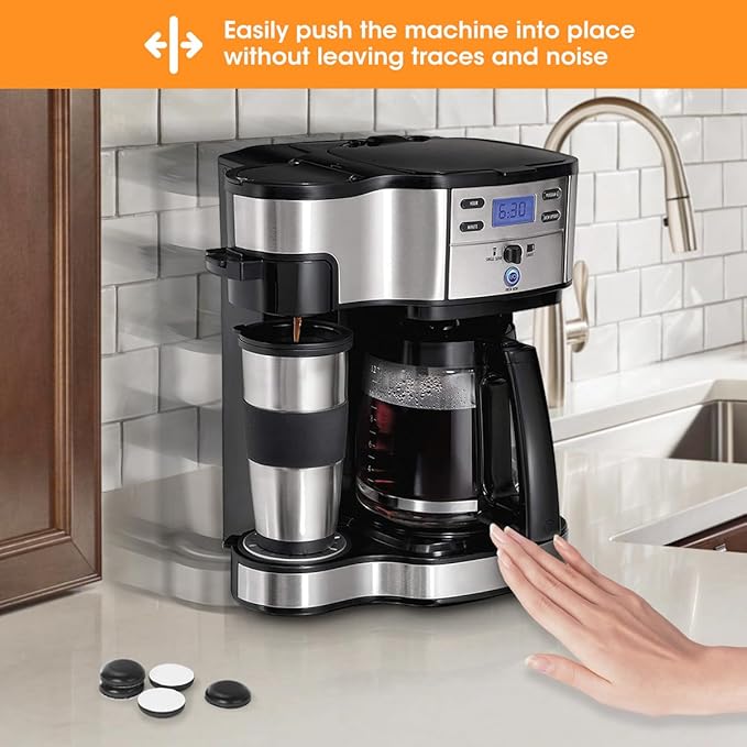 Aieve Black Appliance Slider, 16 Pcs Self Adhesive Appliances Sliders Countertop Caster Wheels, Kitchen Essentials Organization Home Must Have Gadgets