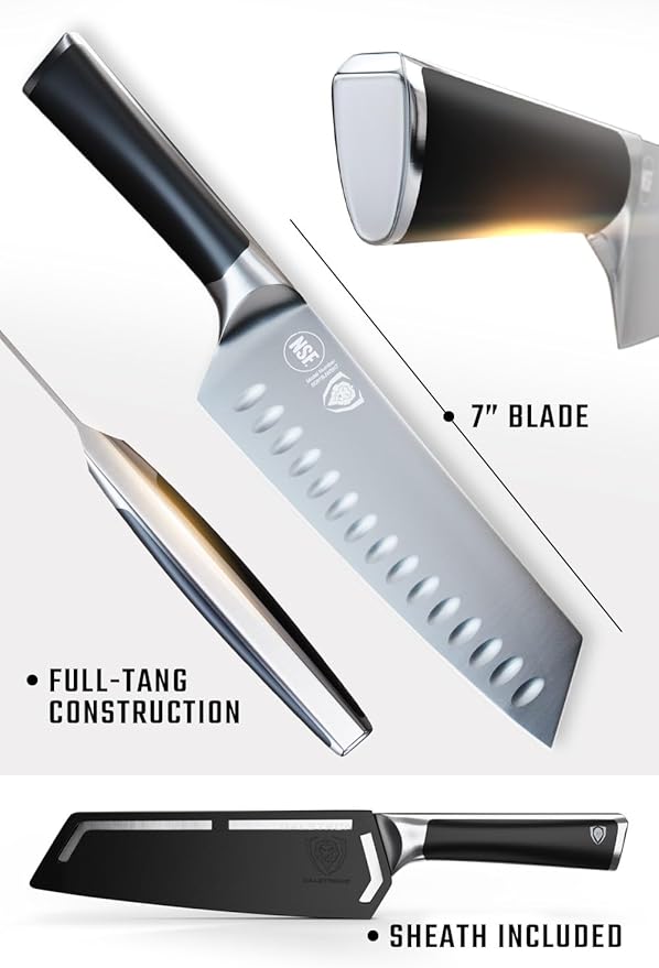 Dalstrong Santoku Knife - 7 inch - Vanquish Series - Forged High Carbon German Steel - POM Handle - Razor Sharp Kitchen Knife Gift- Asian Vegetable Knife - NSF Certified