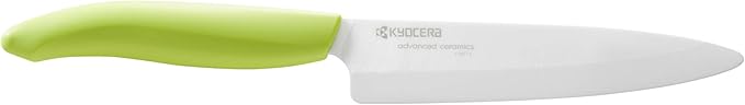 Kyocera Advanced Ceramic Revolution Series 3-inch Paring Knife, Green Handle, White Blade