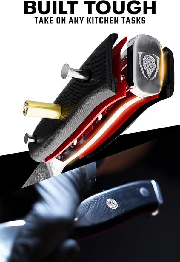 Dalstrong Boning Knife - 6 inch - Shogun Series ELITE - Damascus - AUS-10V Japanese Steel - Fillet Knife Gift - Carving, Boning, Trimming, Deboning - Black G10 Handle - Sheath Included