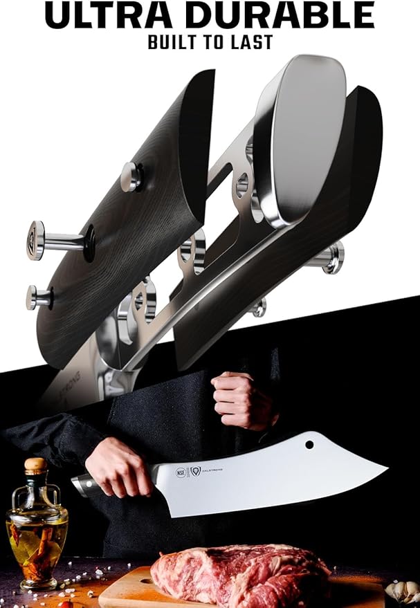 Dalstrong Chef & Cleaver Hybrid Knife - 12 inch Extra-Large - The Crixus - Gladiator Series Elite - HC German Steel - G10 Handle - Heavy Duty - w/Sheath - NSF Certified