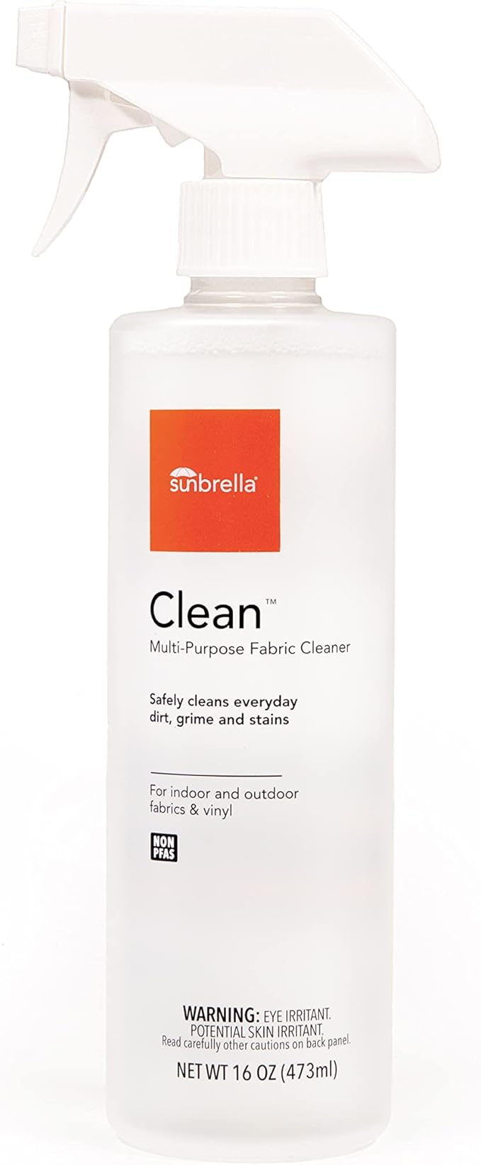 Sunbrella Clean Multi-Purpose Fabric Cleaner | All-in-One Solution for Water-Safe Fabrics and Vinyl | Upholstery Cleaner, Removes Stains & Spills | Non-PFAS | 16 fl oz
