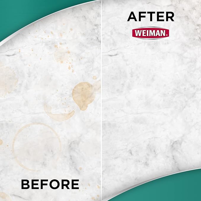Weiman Disinfecting Granite Cleaner & Polish Value Pack - (1) 24 oz Spray Bottle, (1) 64 oz Refill